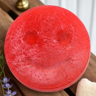 Happy Scrub – Peeling-Seife Erdbeere & Guave